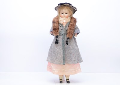 Lot 269 - A late 19th century German composition shoulder head doll