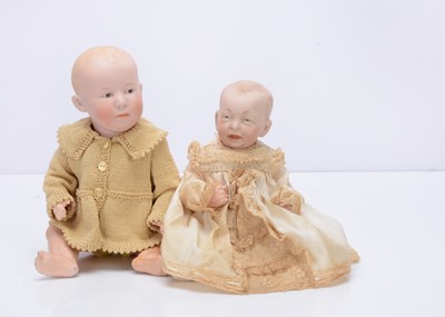 Lot 271 - Two German bisque headed character babies