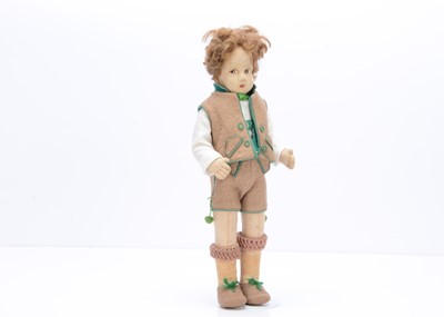 Lot 296 - A Lenci type felt boy doll