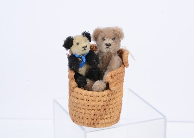 Lot 303 - Two post- war miniature Schuco teddy bears