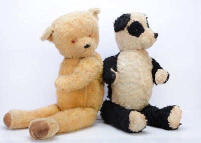 Lot 313 - Two large post-war teddy bears