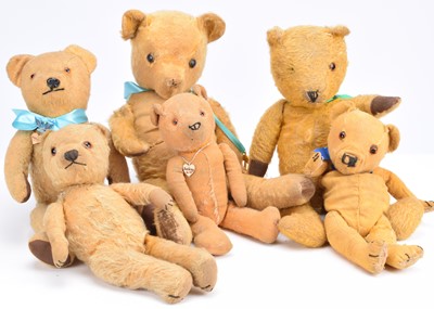 Lot 320 - Six post-war British teddy bears