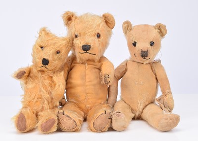 Lot 321 - Three Chiltern type teddy bears