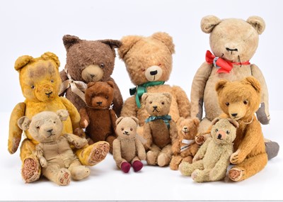 Lot 327 - Seven post-war continental teddy bears