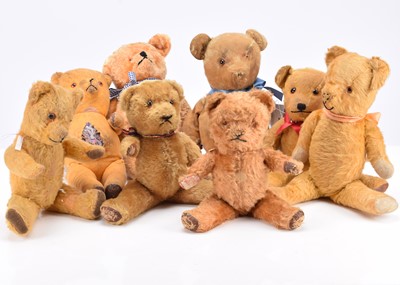 Lot 329 - Eight post-war British teddy bears