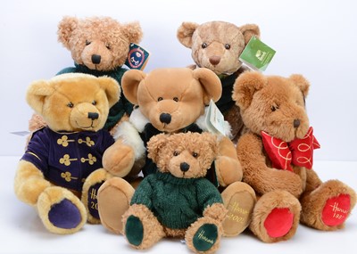 Lot 398 - Six Harrods teddy bears