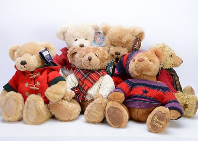 Lot 399 - Six Harrods teddy bears