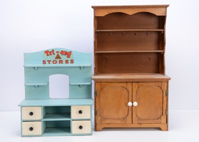 Lot 409 - A blue wooden Tri-ang Stores