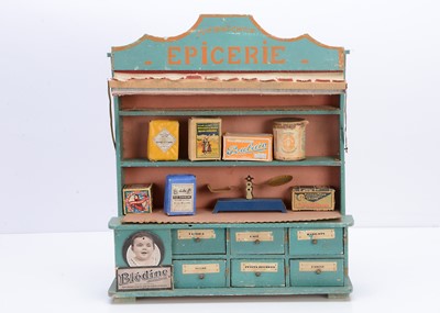 Lot 417 - A 1930s toy French plywood Epicerie (grocery) shop