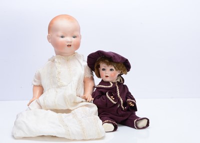 Lot 473 - Two Germany bisque headed baby dolls