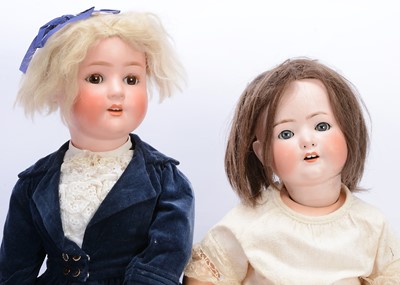 Lot 479 - Two German bisque headed dolls