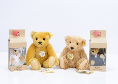 Lot 490 - Four Steiff yellow tag teddy bears