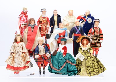 Lot 526 - Thirteen Historical Peggy Nisbet dolls