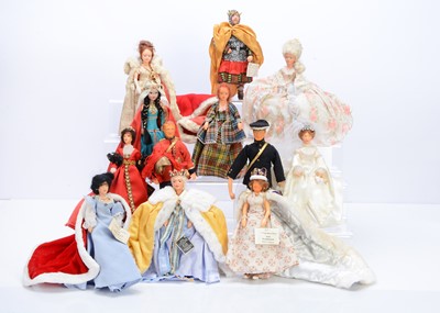 Lot 527 - Twelve Historical Peggy Nisbet dolls