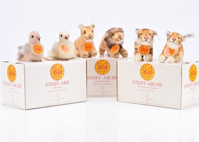 Lot 554 - Three pairs of Steiff limited edition  Noah's Ark animals