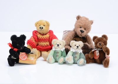 Lot 576 - Six small  Hermann and Clemens teddy bear