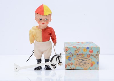 Lot 597 - A rare Pedigree hard plastic clockwork Steve Jockey doll