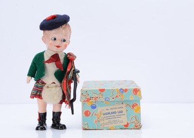 Lot 598 - A rare Pedigree hard plastic clockwork Jock Highland Lad doll