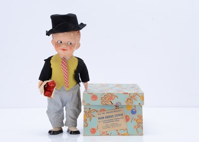 Lot 600 - A rare Pedigree hard plastic clockwork Monty Man About Town doll