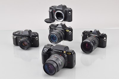 Lot 27 - A Group of Pentax SLR Cameras