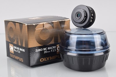 Lot 41 - An Olympus Zuiko MC Macro 20mm f/3.5 Lens