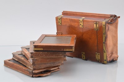 Lot 201 - Mahogany & Brass Camera Accessories