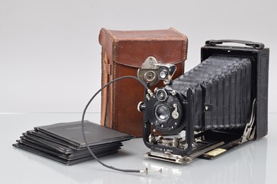 Lot 297 - A Goerz Manufoc Tenax 9 x 12 Folding Plate Camera