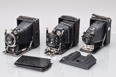 Lot 299 - Three Folding Plate Cameras