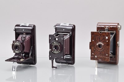 Lot 302 - Three Bakelite Folding Cameras