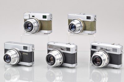 Lot 319 - Five Carl Zeiss Jena Werra Cameras