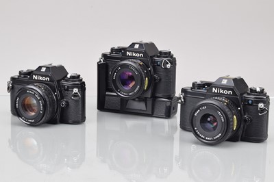 Lot 338 - Three Nikon EM SLR Cameras