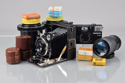 Lot 444 - A Certo Certrop 6.5 x 9cm Folding Plate Camera and Other Items