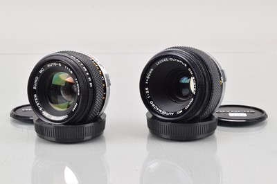 Lot 525 - Two Olympus OM Prime Lenses