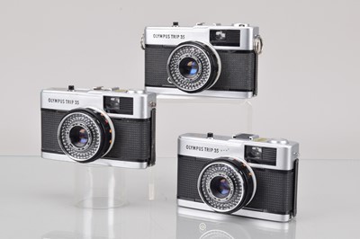 Lot 535 - Three Olympus Trip 35 Compact Cameras