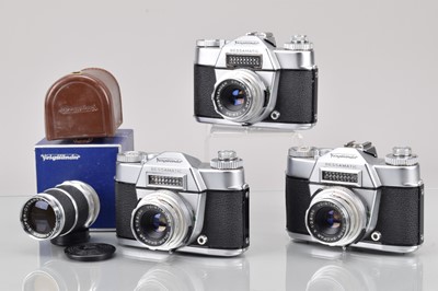 Lot 544 - Three Voigtländer Bessamatic SLR Cameras