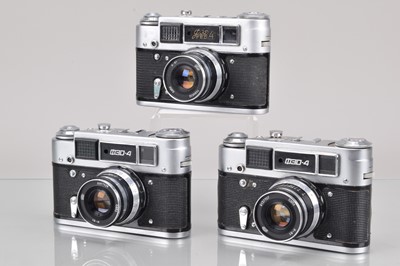 Lot 553 - Three FED 4 Rangefinder Cameras