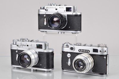 Lot 554 - Three Zorki Rangefinder Cameras