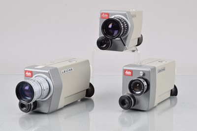 Lot 571 - Three Leitz Leicina 8mm Cine Cameras