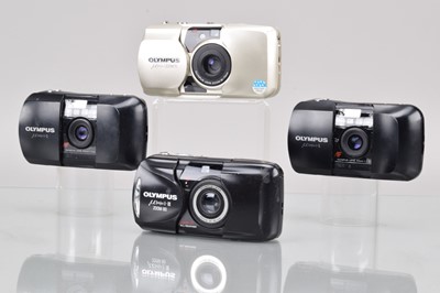 Lot 587 - Four Olympus mju Compact Cameras