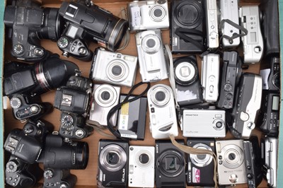 Lot 588 - A Tray of Digital and Compact Digital Cameras