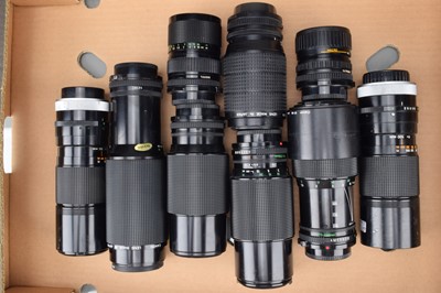 Lot 699 - Nine Canon FD Zoom Lenses