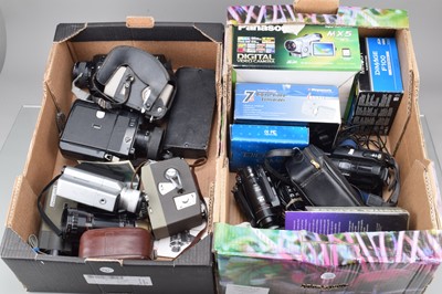 Lot 701 - Two Trays of Camcorders and Cine Cameras