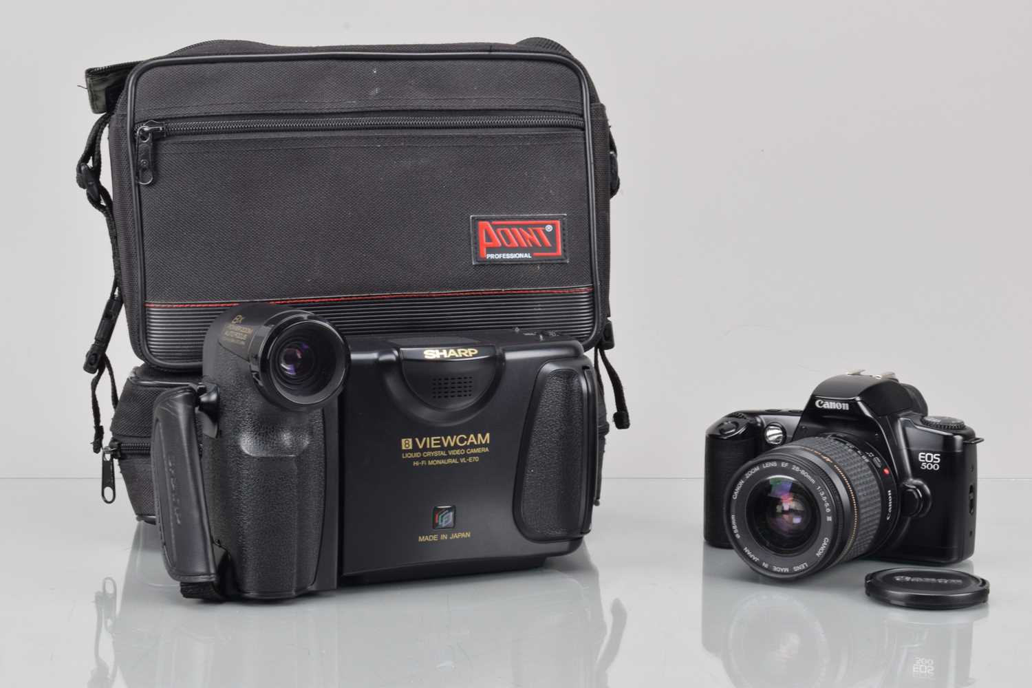 Lot 719 - A Canon EOS 500 and Sharp 8 Viewcam