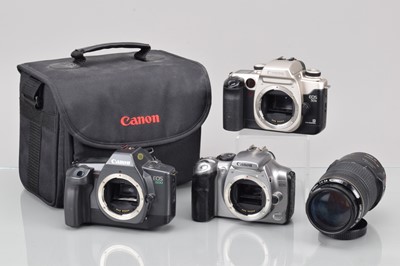 Lot 735 - A Canon Lens and Canon Camera Bodies