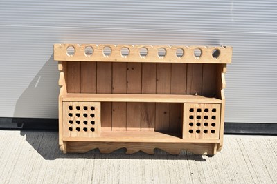 Lot 5 - A pine kitchen shelving unit