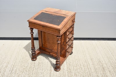 Lot 15 - A Victorian Walnut Davenport