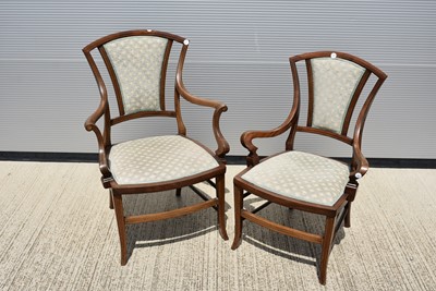 Lot 32 - A pair of Edwardian His and Hers Chairs