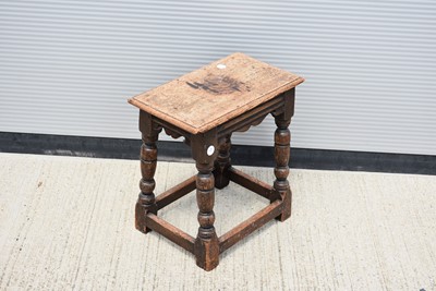 Lot 37 - A 19th Century Oak Joint Stool