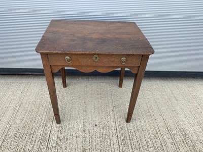 Lot 73 - A George III period oak side table