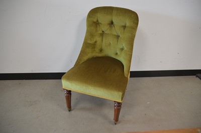 Lot 95 - A 19th century slipper style nursing chair